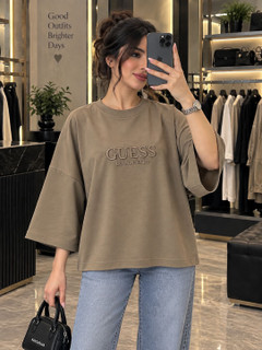 باکسی آستین ۳ ربع گل دوزی